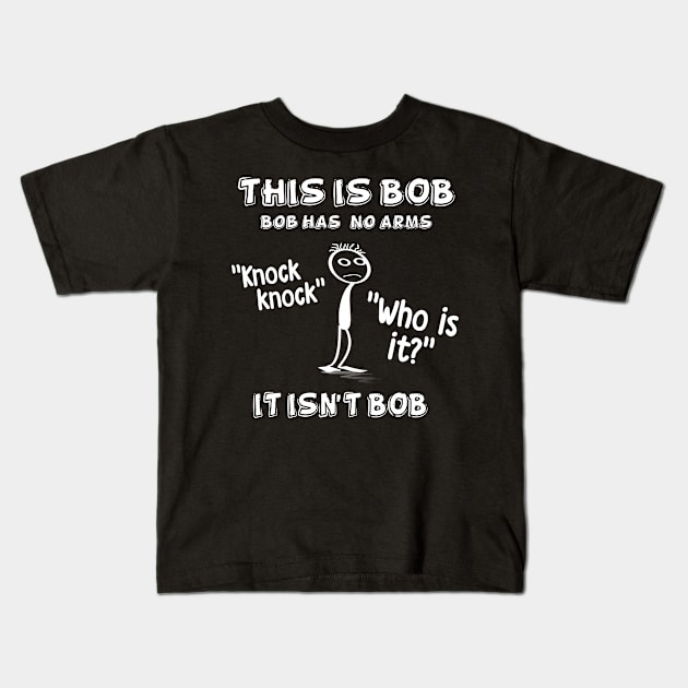 Bob The Stickman Kids T-Shirt by Three Meat Curry